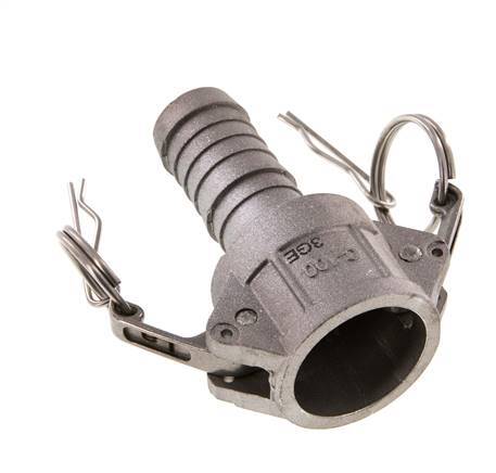 Camlock DN 25 (1'') Koppeling Aluminium met slangpilaar (25 mm) Type C MIL-C-27487