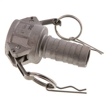 Camlock DN 25 (1'') Koppeling Aluminium met slangpilaar (25 mm) Type C MIL-C-27487