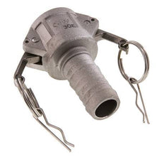 Camlock DN 25 (1'') Koppeling Aluminium met slangpilaar (25 mm) Type C MIL-C-27487