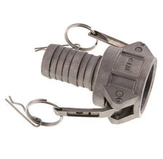 Camlock DN 32 (1 1/4'') Koppeling Aluminium met slangpilaar (32 mm) Type C MIL-C-27487