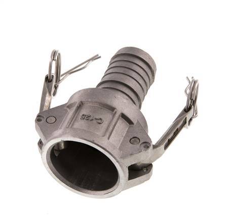 Camlock DN 32 (1 1/4'') Koppeling Aluminium met slangpilaar (32 mm) Type C MIL-C-27487