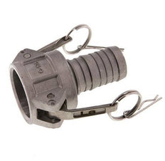 Camlock DN 32 (1 1/4'') Koppeling Aluminium met slangpilaar (32 mm) Type C MIL-C-27487
