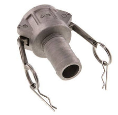 Camlock DN 32 (1 1/4'') Koppeling Aluminium met slangpilaar (32 mm) Type C MIL-C-27487
