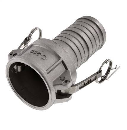 Camlock DN 50 (2'') Koppeling Aluminium met slangpilaar (50 mm) Type C MIL-C-27487