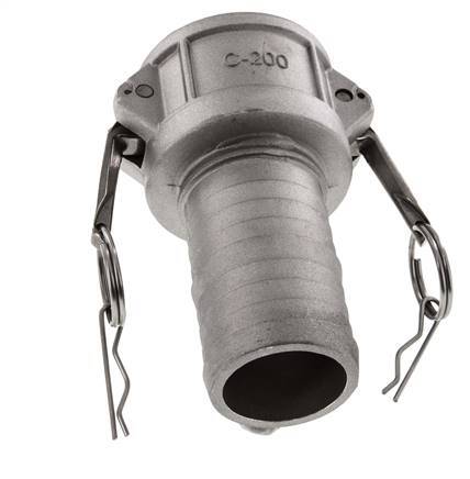 Camlock DN 50 (2'') Koppeling Aluminium met slangpilaar (50 mm) Type C MIL-C-27487