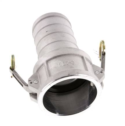 Camlock DN 60 (2 1/2'') Koppeling Aluminium met slangpilaar (63 mm) Type C MIL-C-27487