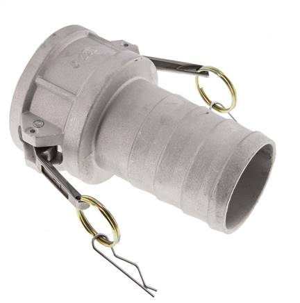 Camlock DN 60 (2 1/2'') Koppeling Aluminium met slangpilaar (63 mm) Type C MIL-C-27487