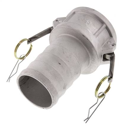Camlock DN 60 (2 1/2'') Koppeling Aluminium met slangpilaar (63 mm) Type C MIL-C-27487
