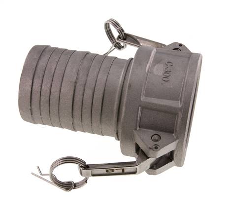 Camlock DN 75 (3'') Koppeling Aluminium met slangpilaar (75 mm) Type C MIL-C-27487