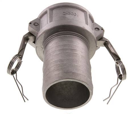 Camlock DN 75 (3'') Koppeling Aluminium met slangpilaar (75 mm) Type C MIL-C-27487