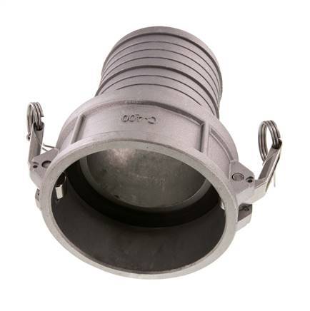 Camlock DN 90 (4'') Koppeling Aluminium met slangpilaar (100 mm) Type C MIL-C-27487