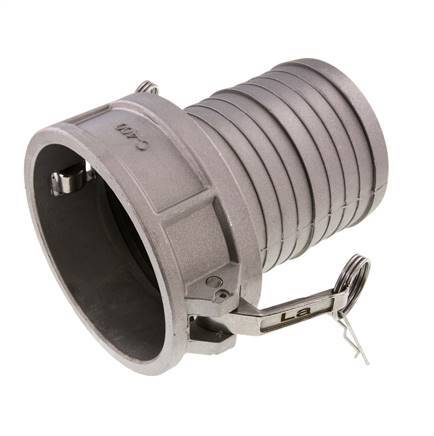 Camlock DN 90 (4'') Koppeling Aluminium met slangpilaar (100 mm) Type C MIL-C-27487
