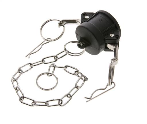 Camlock DN 25 (1'') Koppeling PolypropyleenEnd Cap Type DC MIL-C-27487