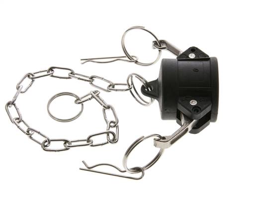 Camlock DN 25 (1'') Koppeling PolypropyleenEnd Cap Type DC MIL-C-27487