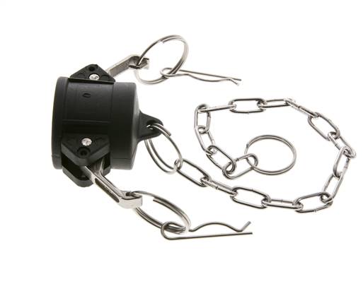 Camlock DN 25 (1'') Koppeling PolypropyleenEnd Cap Type DC MIL-C-27487