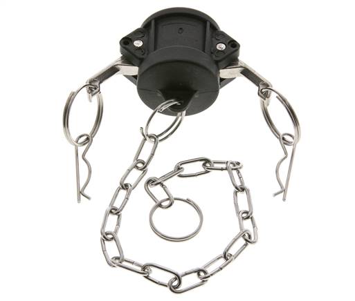 Camlock DN 25 (1'') Koppeling PolypropyleenEnd Cap Type DC MIL-C-27487