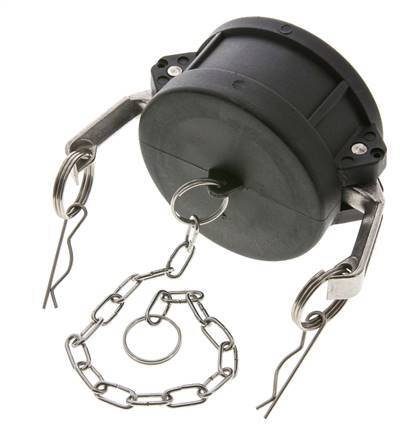 Camlock DN 75 (3'') Koppeling PolypropyleenEnd Cap Type DC MIL-C-27487