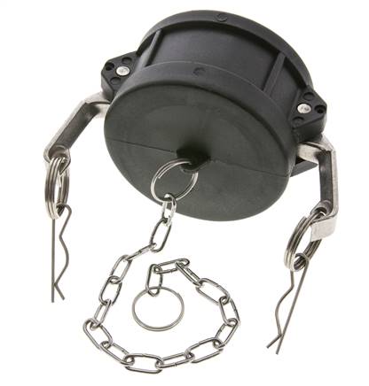 Camlock DN 75 (3'') Koppeling PolypropyleenEnd Cap Type DC MIL-C-27487