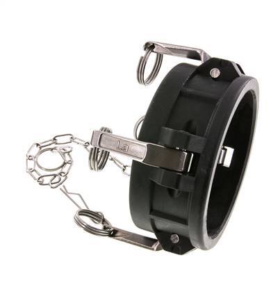 Camlock DN 90 (4'') Koppeling PolypropyleenEnd Cap Type DC MIL-C-27487