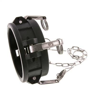 Camlock DN 90 (4'') Koppeling PolypropyleenEnd Cap Type DC MIL-C-27487