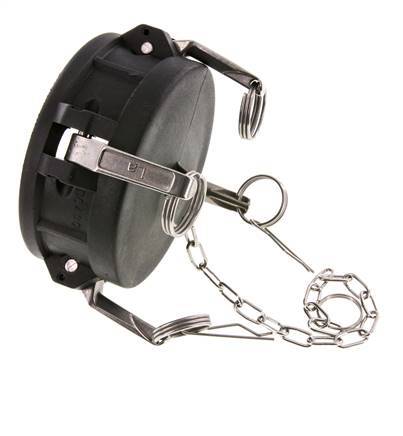 Camlock DN 90 (4'') Koppeling PolypropyleenEnd Cap Type DC MIL-C-27487