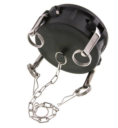 Camlock DN 90 (4'') Koppeling PolypropyleenEnd Cap Type DC MIL-C-27487