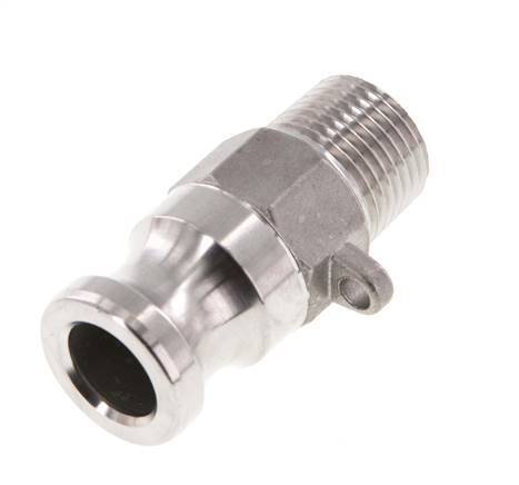 Camlock DN 15 (1/2'') Koppeling RvsR 1/2'' met buitendraad Type F MIL-C-27487
