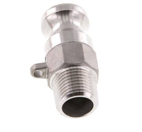 Camlock DN 15 (1/2'') Koppeling RvsR 1/2'' met buitendraad Type F MIL-C-27487