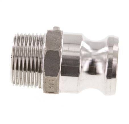 Camlock DN 25 (1'') Koppeling RvsR 1'' met buitendraad Type F MIL-C-27487