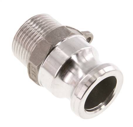 Camlock DN 25 (1'') Koppeling RvsR 1'' met buitendraad Type F MIL-C-27487
