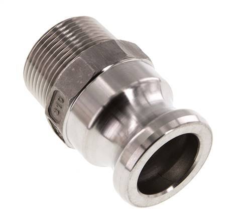 Camlock DN 32 (1 1/4'') Koppeling RvsR 1 1/4'' met buitendraad Type F MIL-C-27487