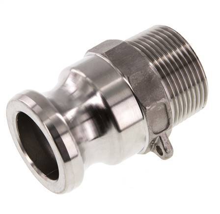 Camlock DN 32 (1 1/4'') Koppeling RvsR 1 1/4'' met buitendraad Type F MIL-C-27487