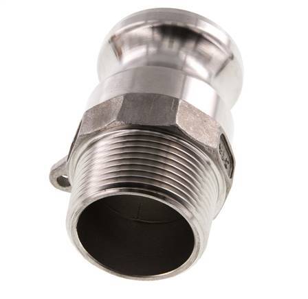 Camlock DN 32 (1 1/4'') Koppeling RvsR 1 1/4'' met buitendraad Type F MIL-C-27487