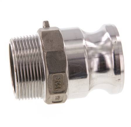 Camlock DN 40 (1 1/2'') Koppeling RvsR 1 1/2'' met buitendraad Type F MIL-C-27487