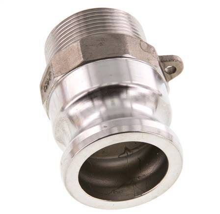 Camlock DN 40 (1 1/2'') Koppeling RvsR 1 1/2'' met buitendraad Type F MIL-C-27487