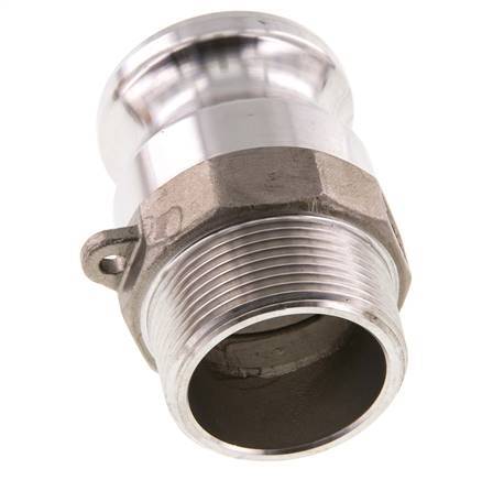 Camlock DN 40 (1 1/2'') Koppeling RvsR 1 1/2'' met buitendraad Type F MIL-C-27487