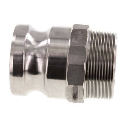 Camlock DN 50 (2'') Koppeling RvsR 2'' met buitendraad Type F MIL-C-27487