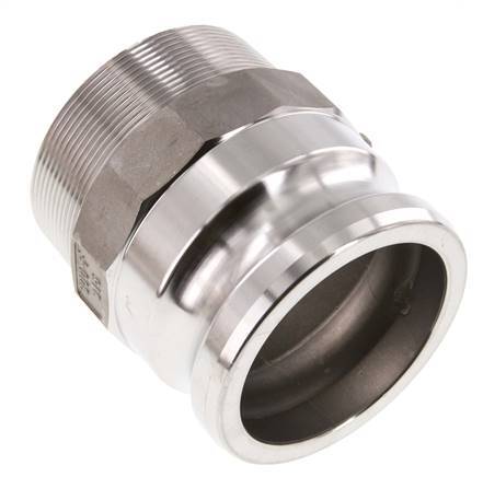 Camlock DN 75 (3'') Koppeling RvsR 3'' met buitendraad Type F MIL-C-27487