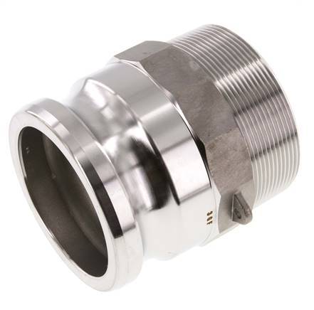 Camlock DN 75 (3'') Koppeling RvsR 3'' met buitendraad Type F MIL-C-27487