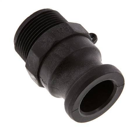 Camlock DN 32 (1 1/4'') Koppeling PolypropyleenR 1 1/4'' met buitendraad Type F MIL-C-27487