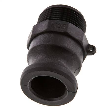 Camlock DN 32 (1 1/4'') Koppeling PolypropyleenR 1 1/4'' met buitendraad Type F MIL-C-27487