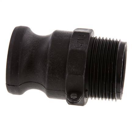 Camlock DN 32 (1 1/4'') Koppeling PolypropyleenR 1 1/4'' met buitendraad Type F MIL-C-27487