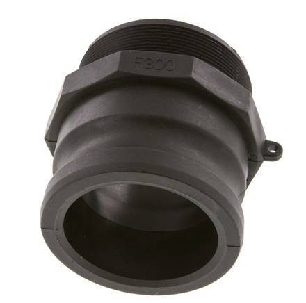 Camlock DN 75 (3'') Koppeling PolypropyleenR 3'' met buitendraad Type F MIL-C-27487