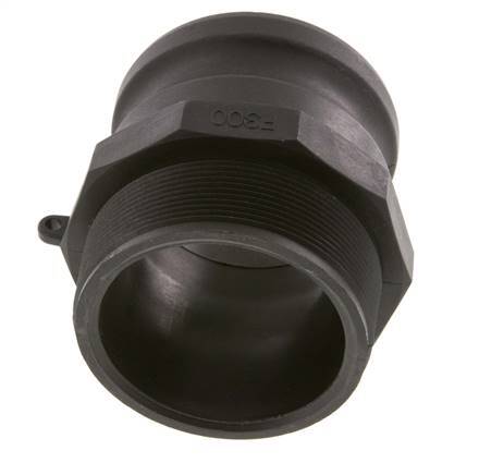 Camlock DN 75 (3'') Koppeling PolypropyleenR 3'' met buitendraad Type F MIL-C-27487
