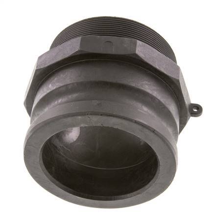 Camlock DN 90 (4'') Koppeling PolypropyleenR 4'' met buitendraad Type F MIL-C-27487