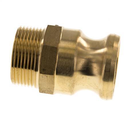 Camlock DN 32 (1 1/4'') Koppeling MessingR 1 1/4'' met buitendraad Type F MIL-C-27487