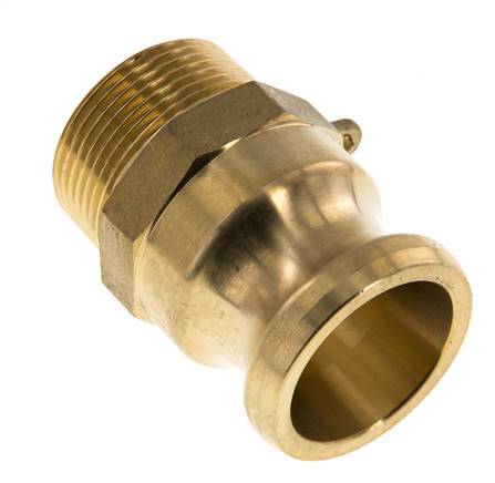 Camlock DN 32 (1 1/4'') Koppeling MessingR 1 1/4'' met buitendraad Type F MIL-C-27487