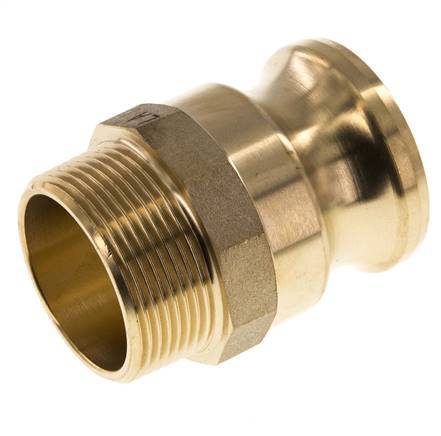 Camlock DN 40 (1 1/2'') Koppeling MessingR 1 1/2'' met buitendraad Type F MIL-C-27487