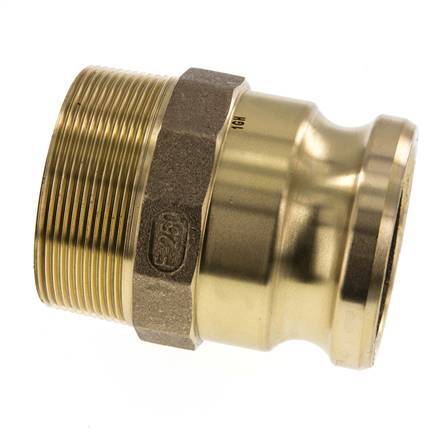 Camlock DN 60 (2 1/2'') Koppeling MessingR 2 1/2'' met buitendraad Type F MIL-C-27487