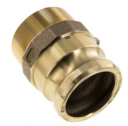 Camlock DN 60 (2 1/2'') Koppeling MessingR 2 1/2'' met buitendraad Type F MIL-C-27487